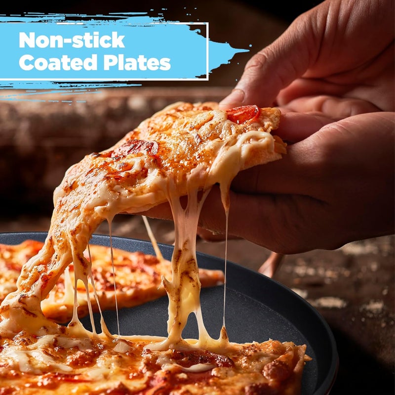 COURANT Pizza Maker 12 inch Pizzas Machine, Newly improved Cool-touch Handle Non-Stick plates Pizza oven & CalzoneMaker, Electric Countertop Oven for Home or School, 12” Indoor Grill/Griddle, Teal - Image 2